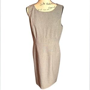 Kasper Classic Heather Grey Sleeveless Midi Dress